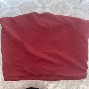 maroon tube top
